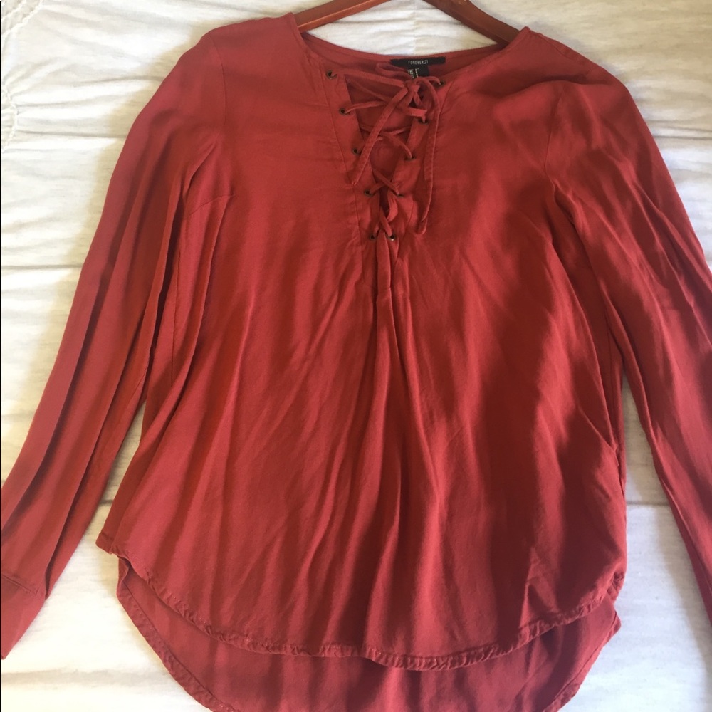 Forever 21 tie front top